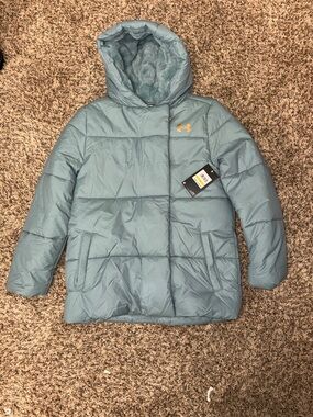 Under Armour Hooded Puffer Jacket Youth Medium NWT ColdGear Winter Coat